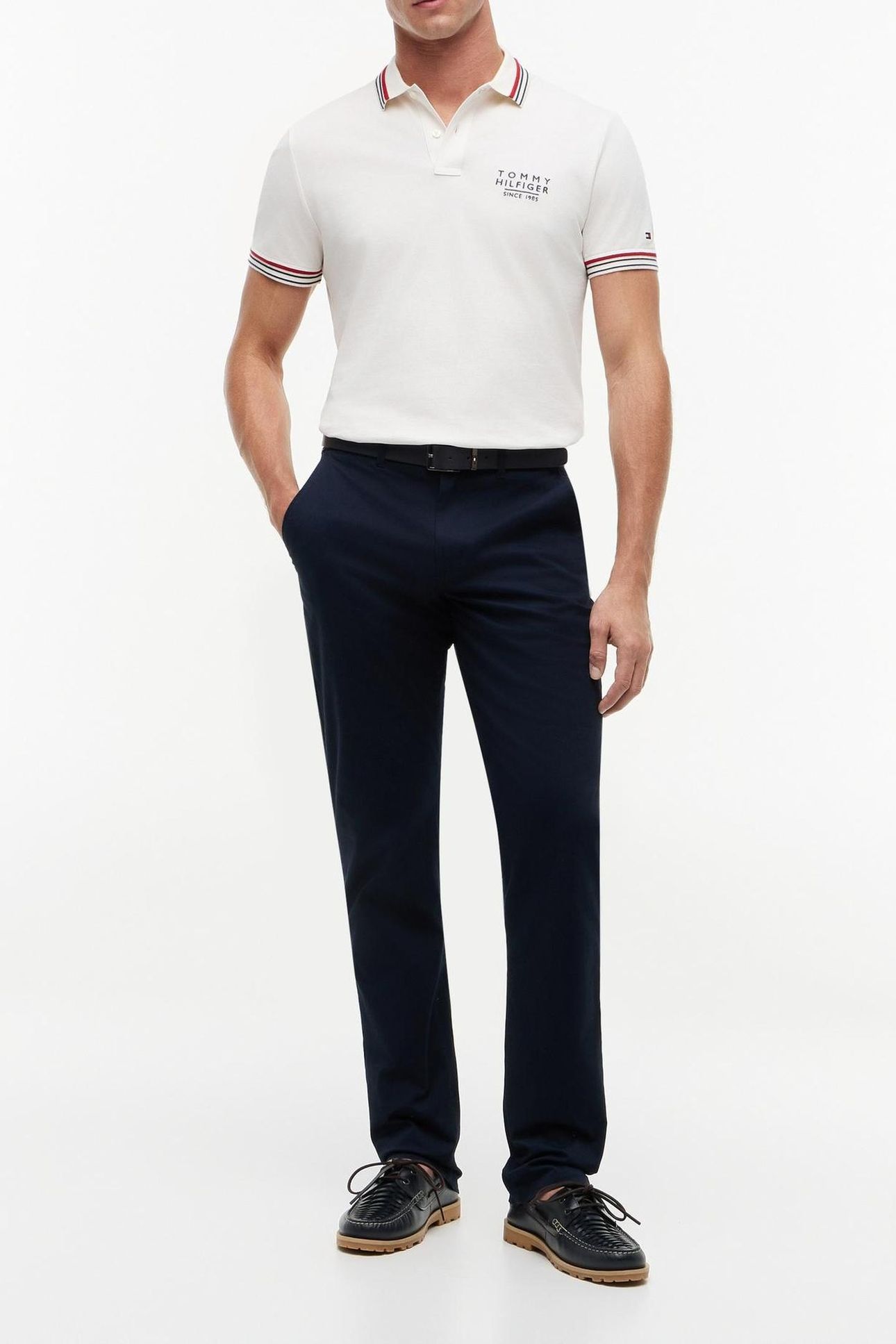 REGULAR FIT SIGNATURE COLLAR POLO SHIRT IVORY PETAL 3