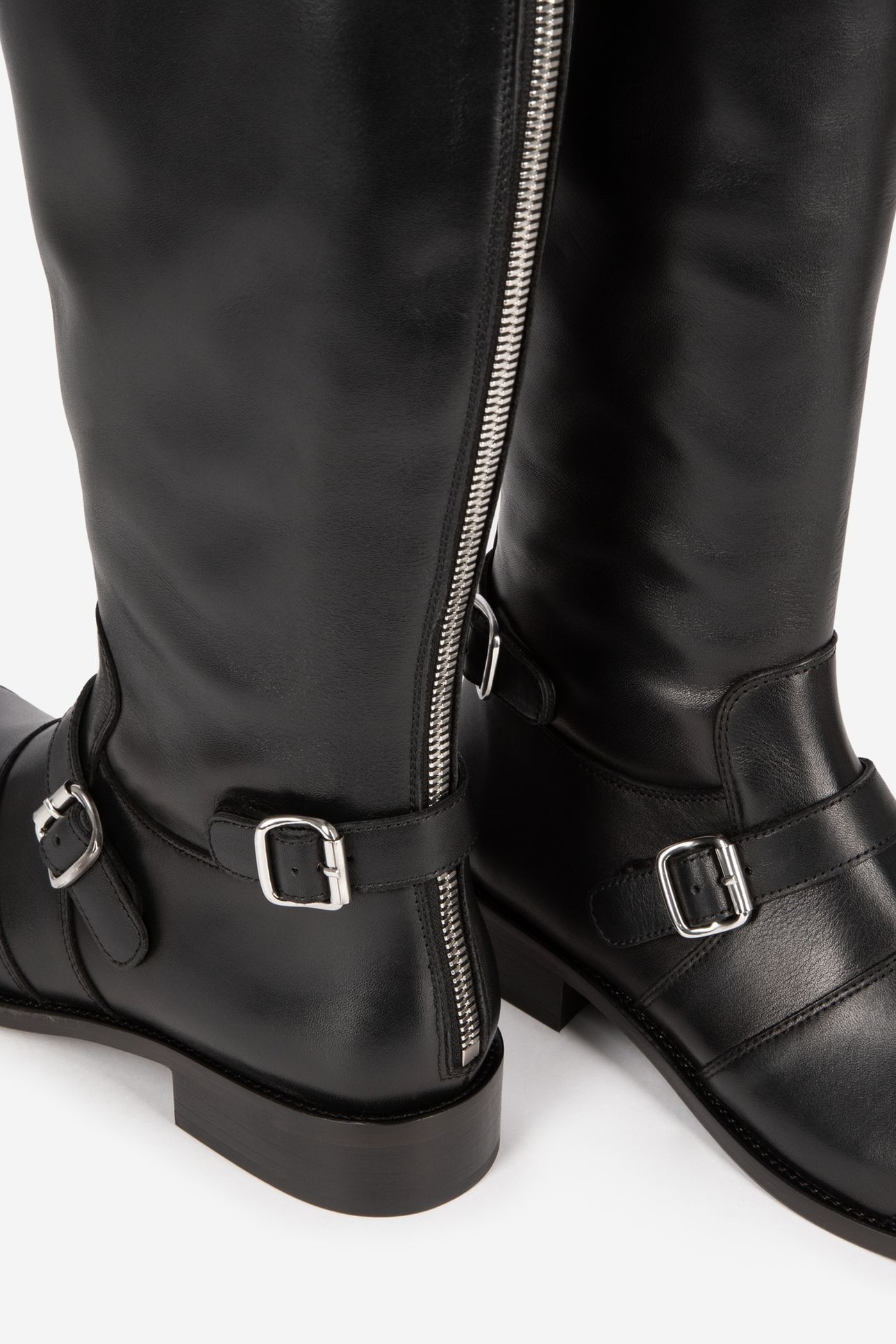 LEATHER BOOTS WITH BUCKLES BLACK 3