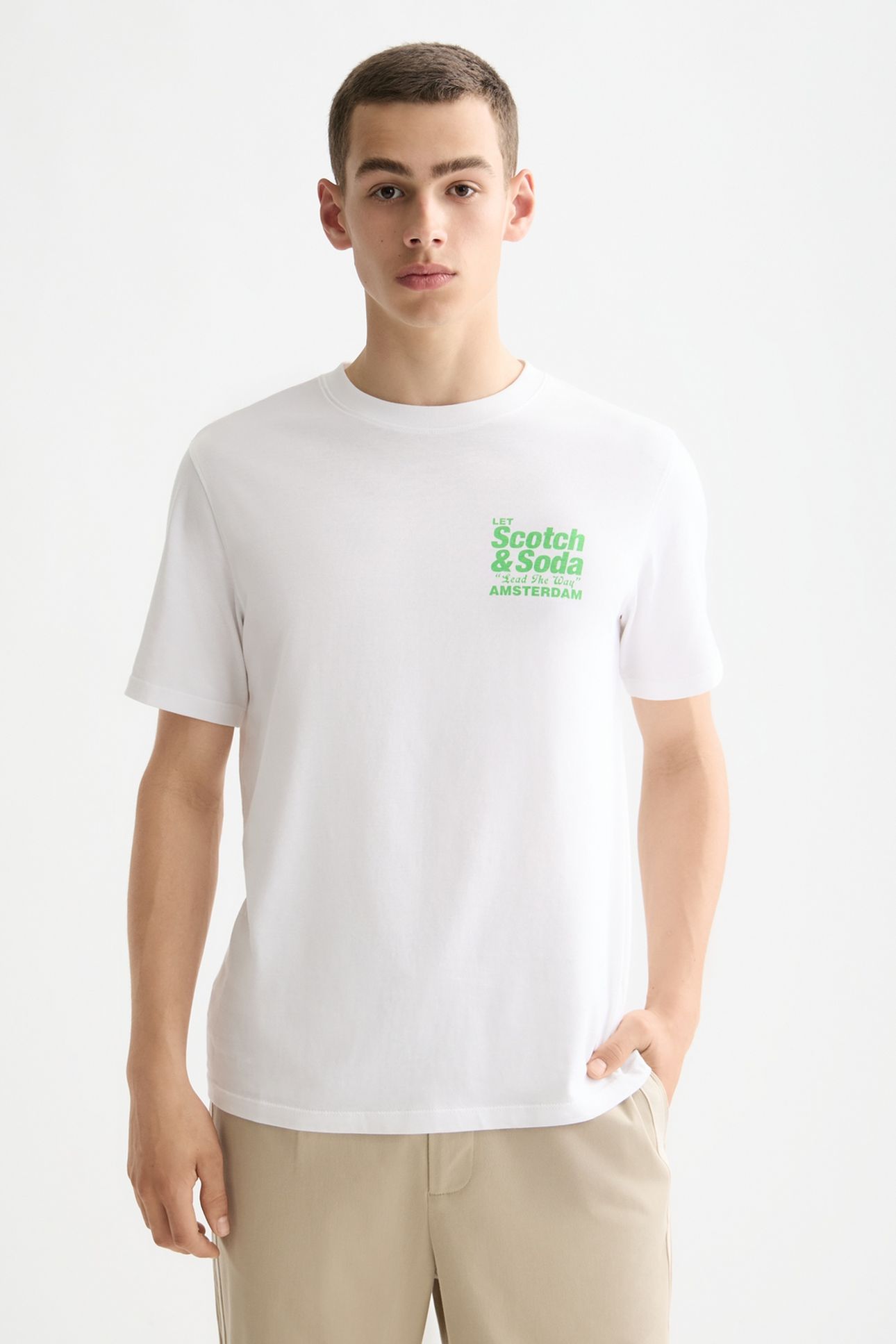 REGULAR FIT FRONT + BACK AW T-SHIRT BRIGHT WHITE 1