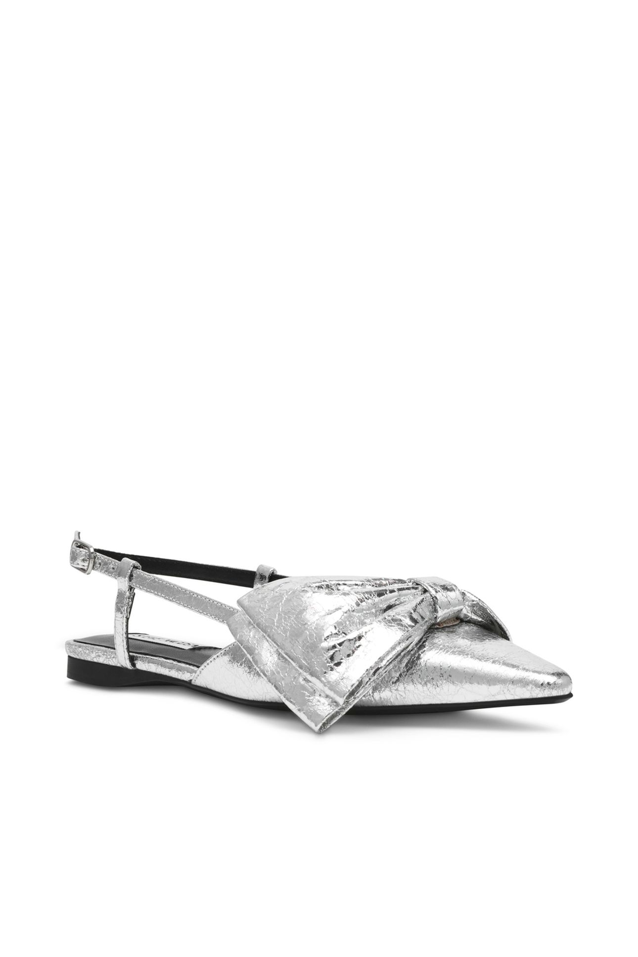 DAZZLED FLAT SHOES SILVER 2