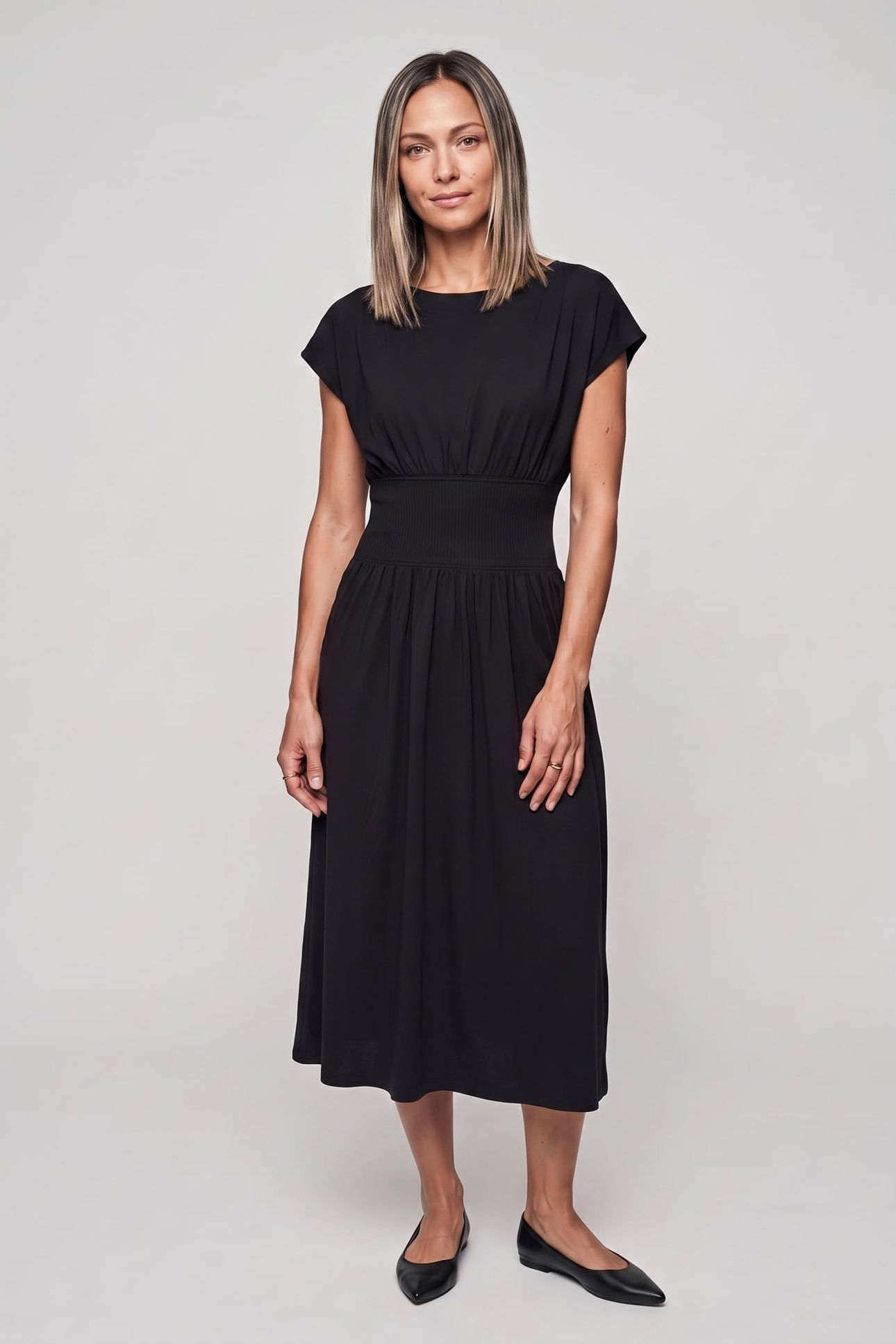 LEJSTA DRY COTTON DRESS BLACK 1