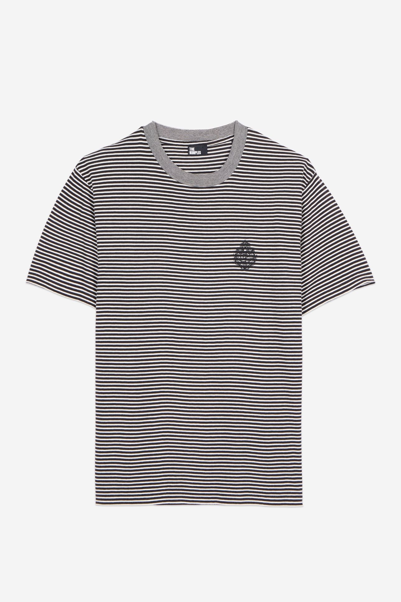 SHORT-SLEEVED STRIPED T-SHIRT WITH PATCH BLACK / WHITE 2