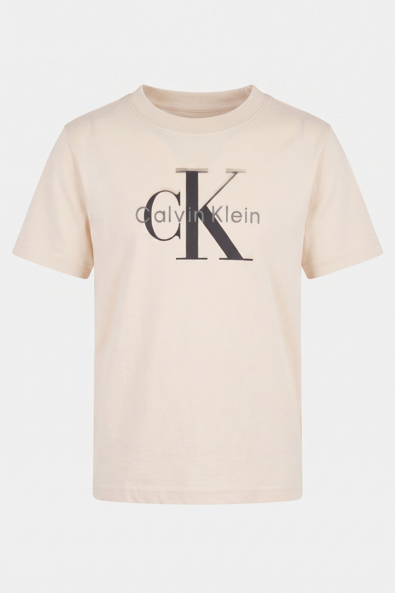 BOYS LIGHT MONOLOGO S/S T-SHIRT WHITECAP GRAY 2