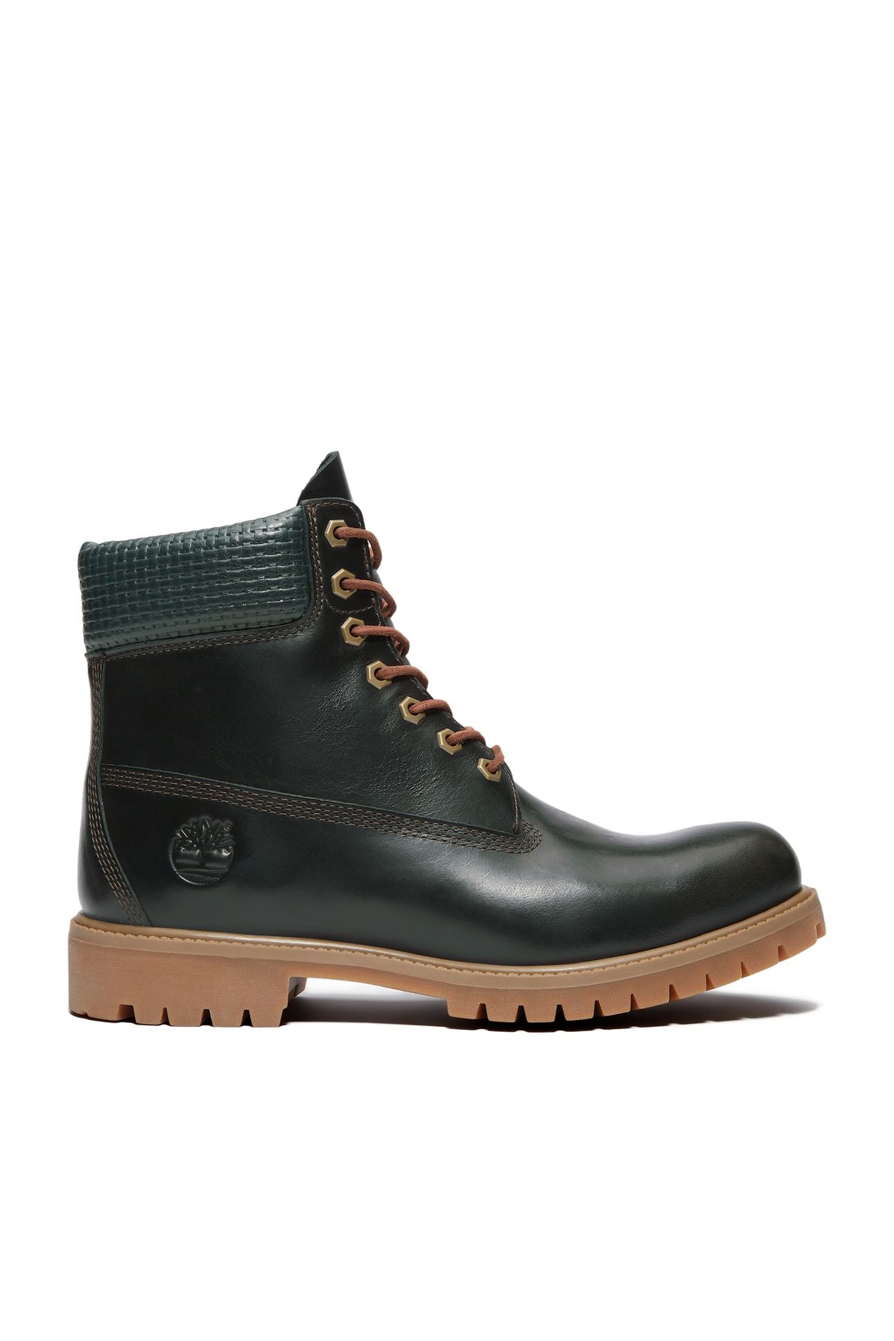 PREMIUM 6 INCH LACE UP WATERPROOF BOOT DARK GREEN FULL GRAIN 1