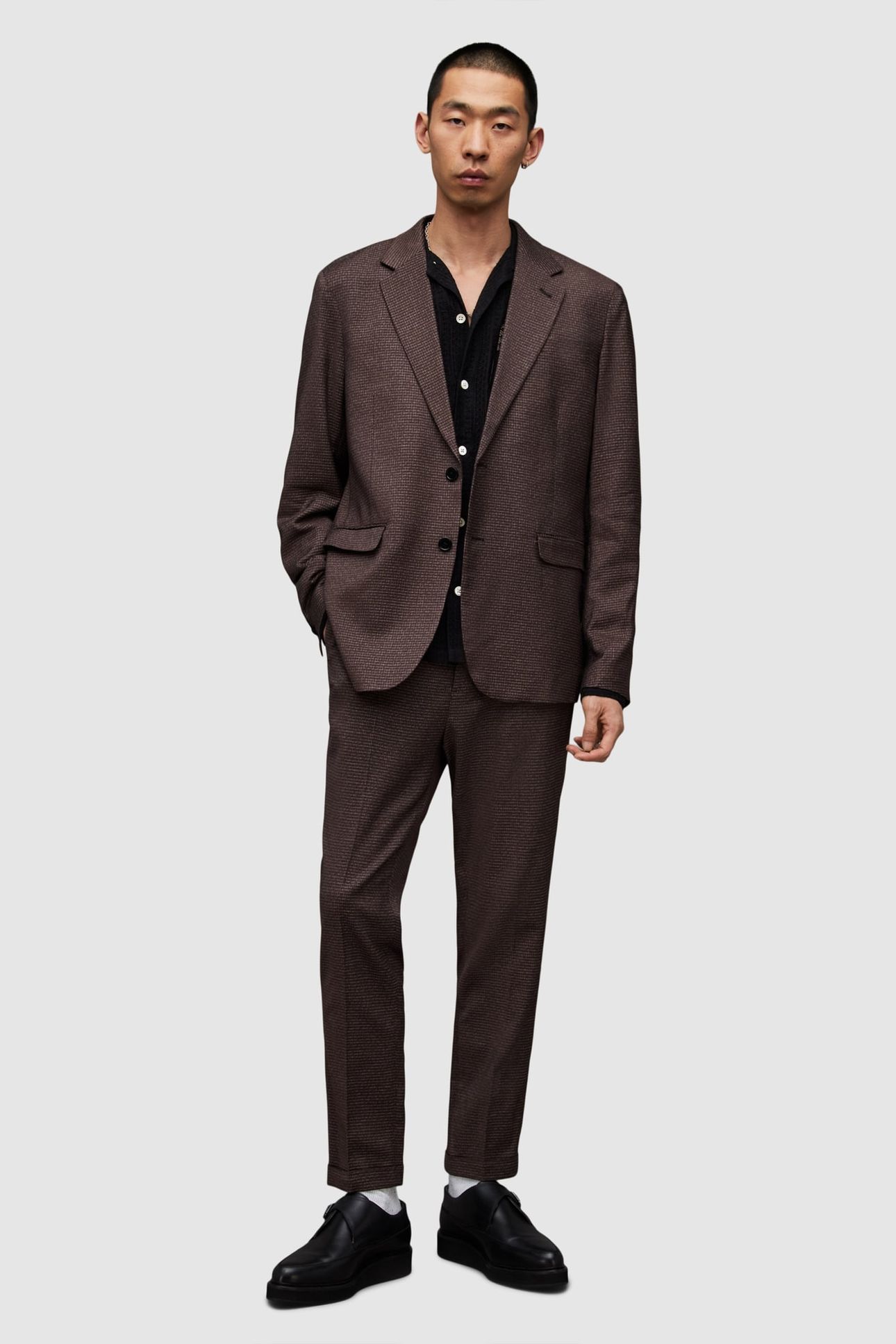 LOWDES TROUSER OXBLOOD RED 1