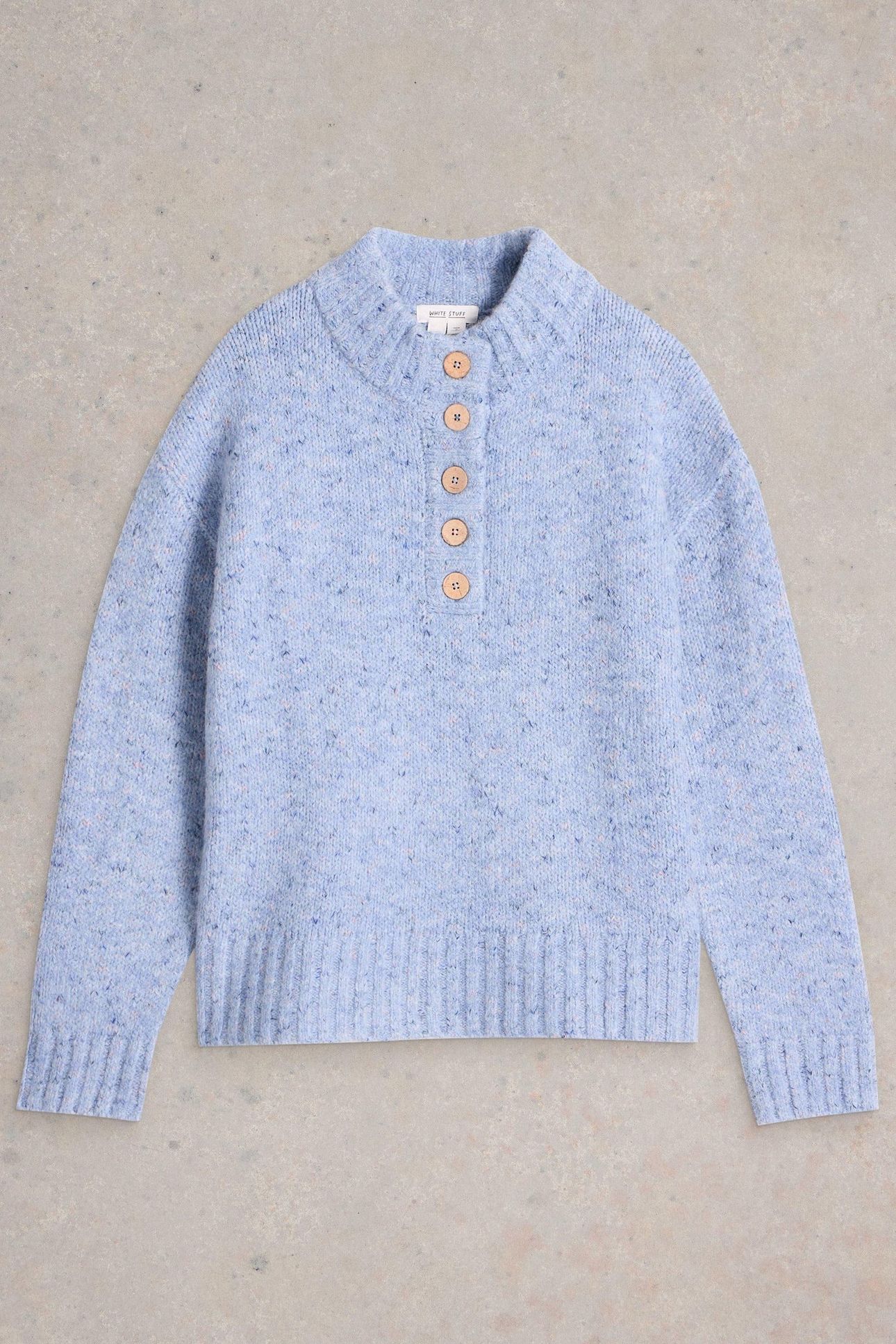 BELLA BUTTON JUMPER BLUE MULTI 3