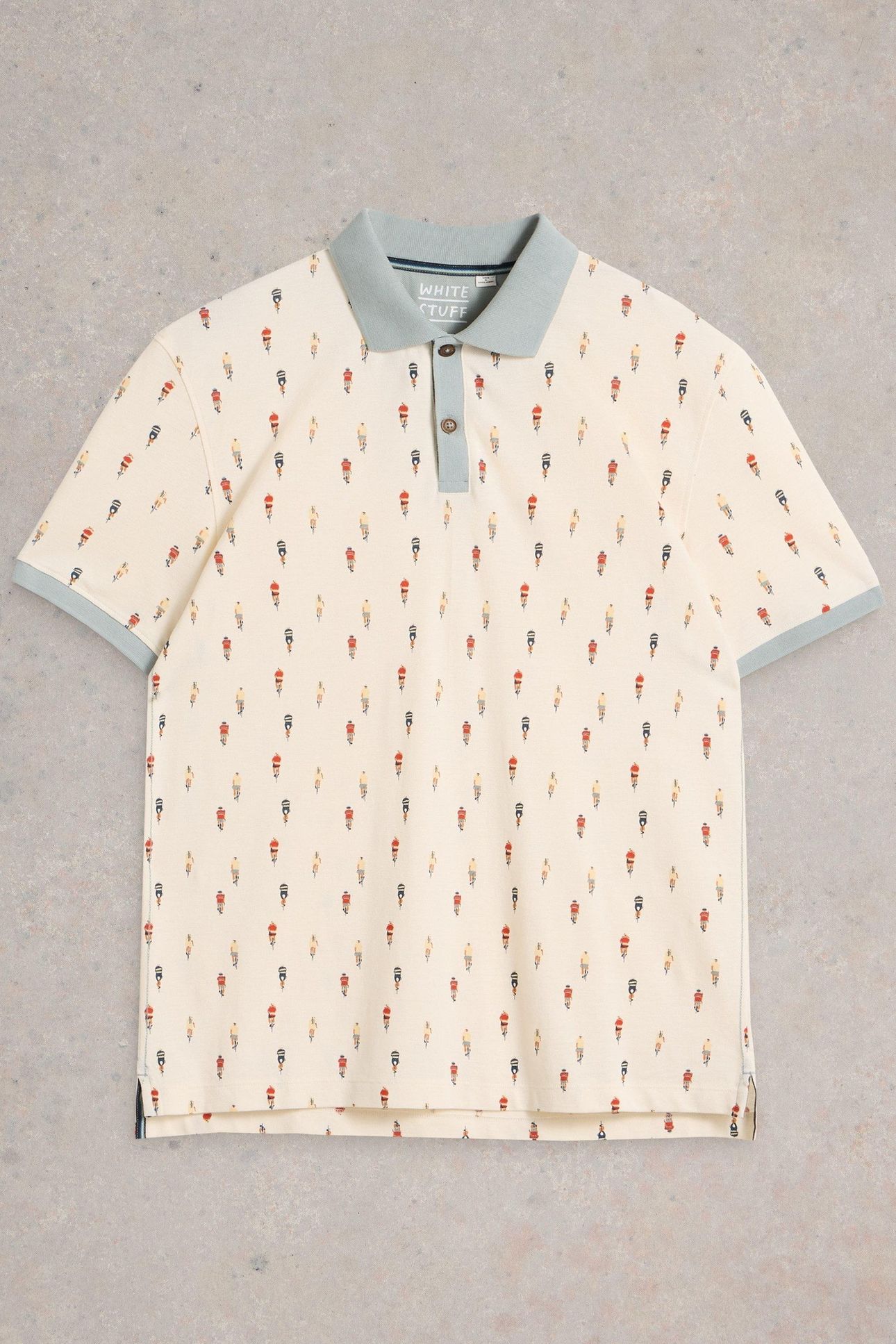 BIKE PRINTED POLO WHITE PRINT 4