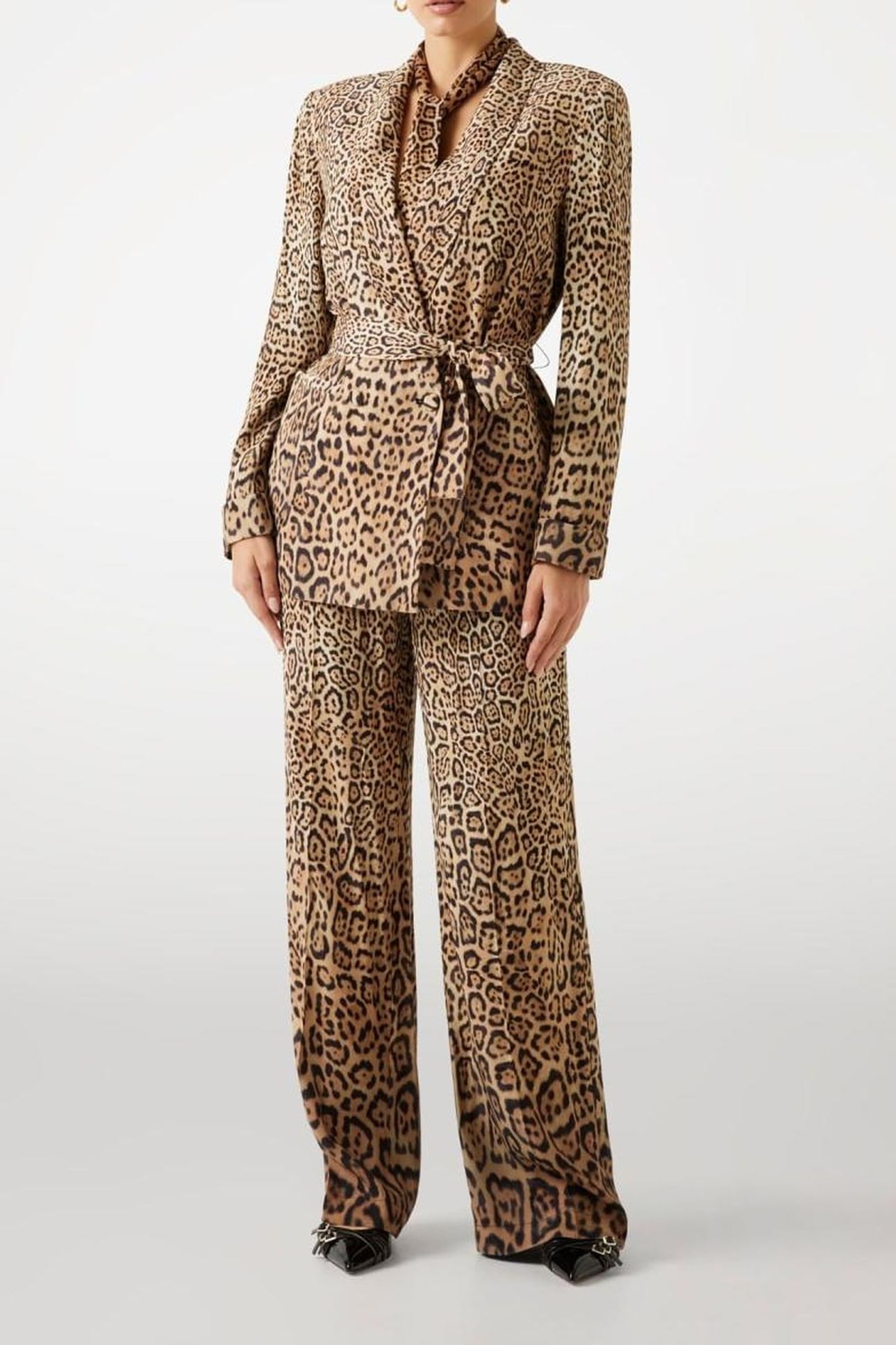 AMY WIDE LEG SOLID P CHARMING LEOPARD DEG 1