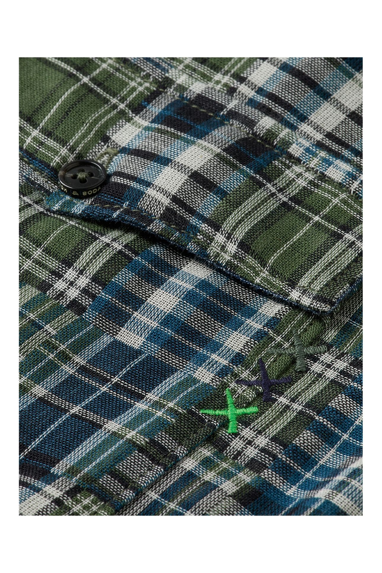 PATCHWORK FLANNEL RELAXED-FIT SHIRT THYME PATCHWORK CHECK 4
