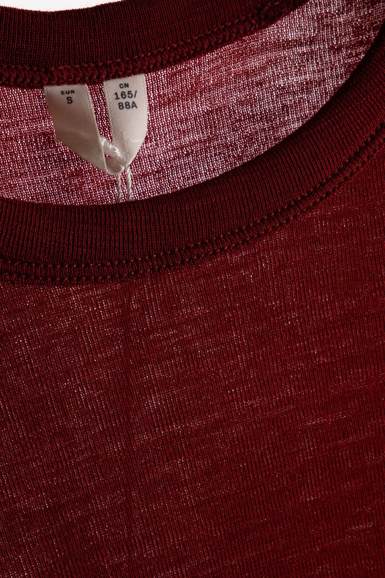 ODDRUN WOOL RIB LS RED 5