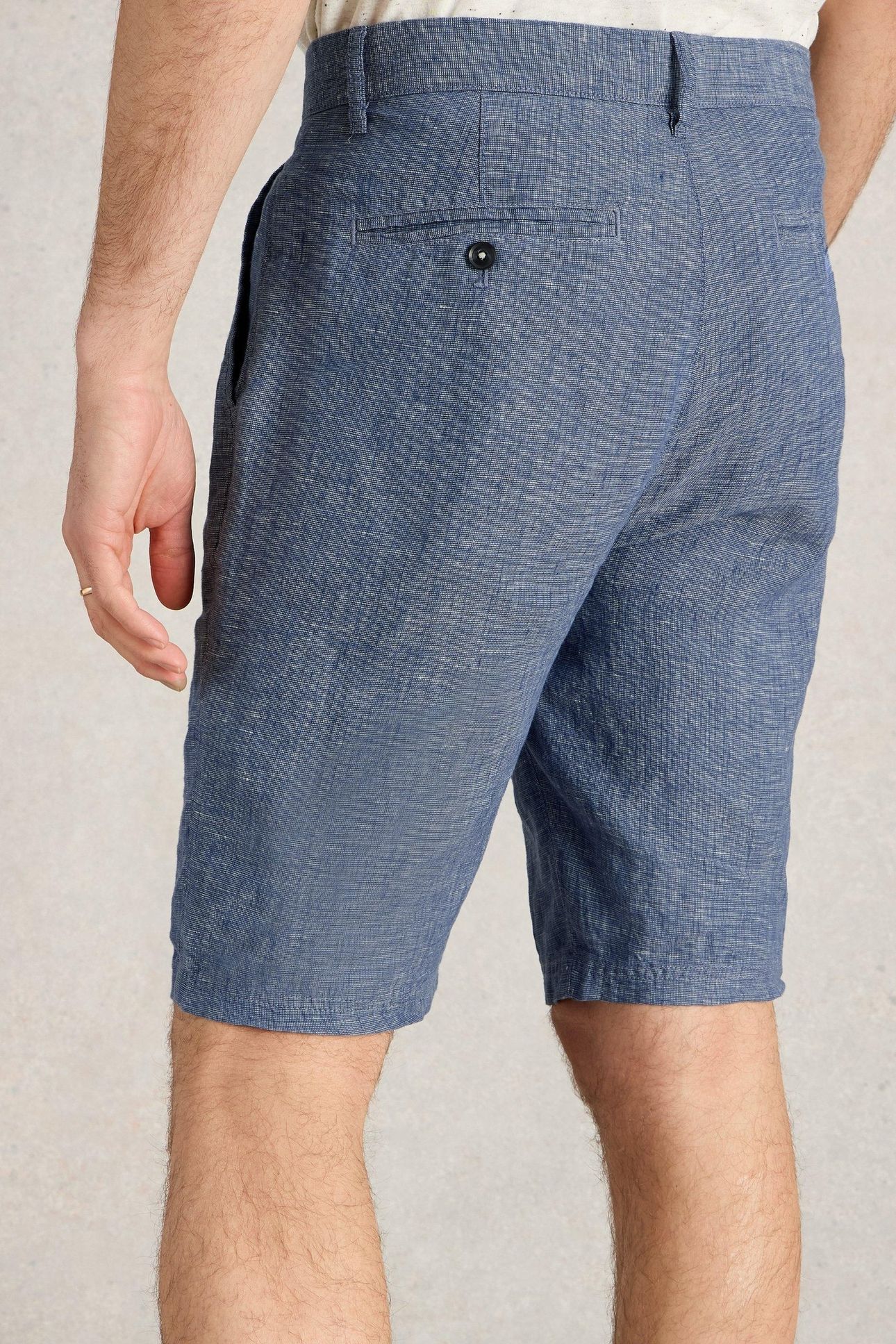 LINEN CHINO SHORT MID BLUE 2