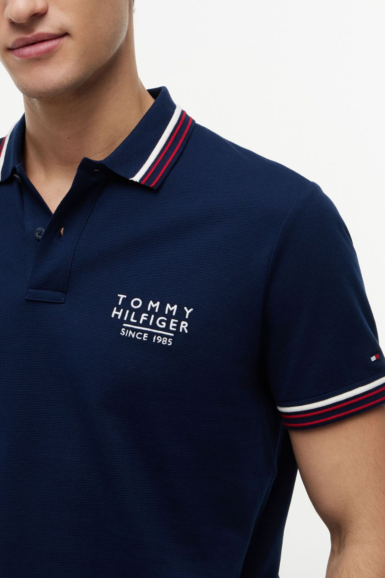 REGULAR FIT SIGNATURE COLLAR POLO SHIRT CARBON NAVY 3