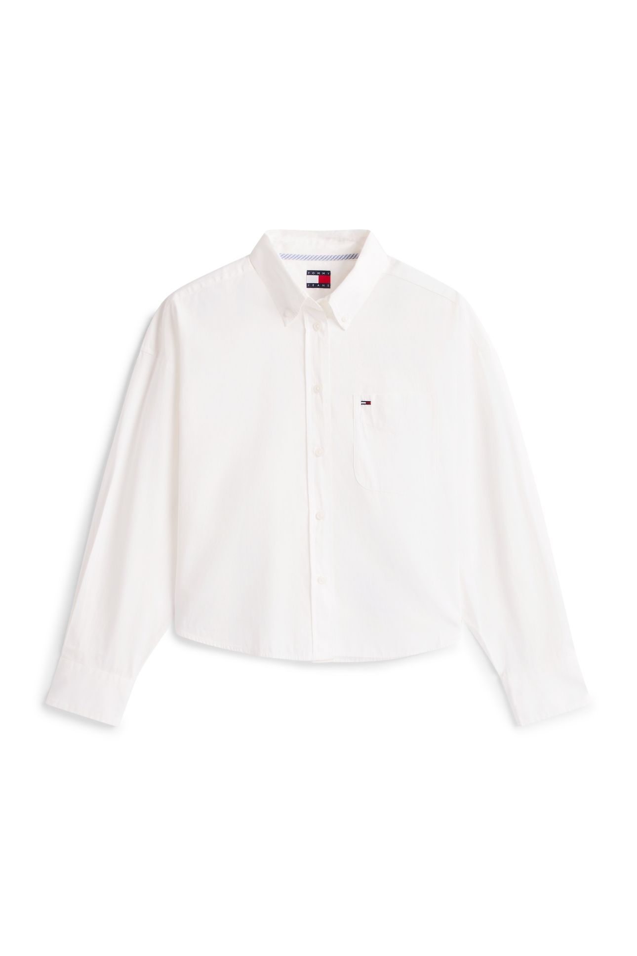 RELAXED FIT CROPPED POPLIN SHIRT ECRU 4
