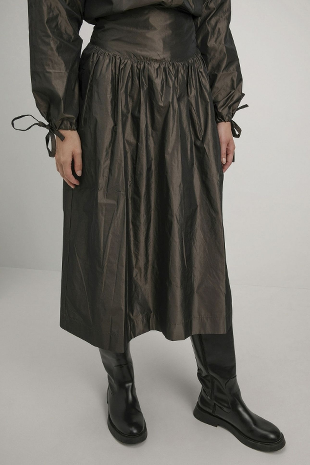 SIENNA SKIRT DARK BROWN MELANGE 2