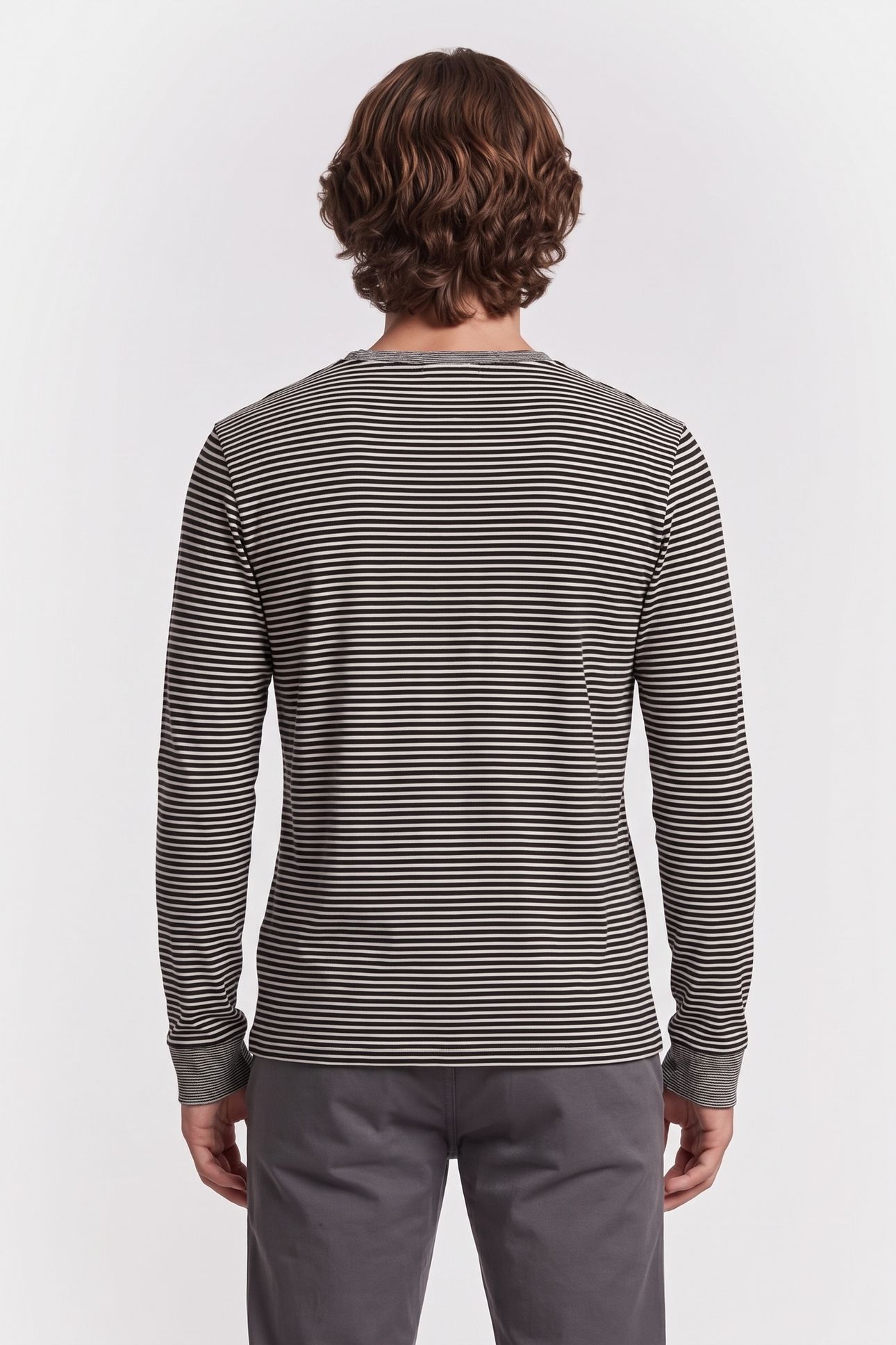 LONG-SLEEVED STRIPED T-SHIRT BLACK / WHITE 2
