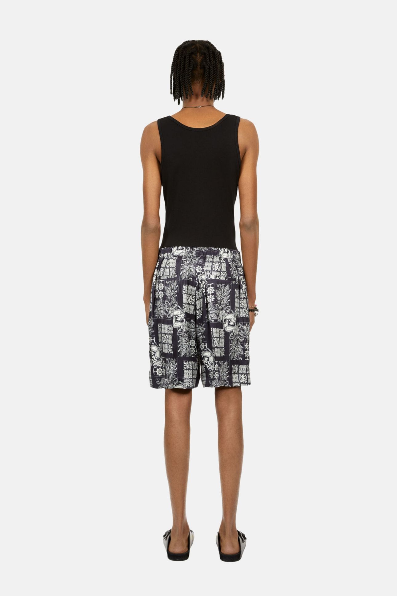 SHORTS WITH ELASTIC WAIST NAVY/WHITE 4