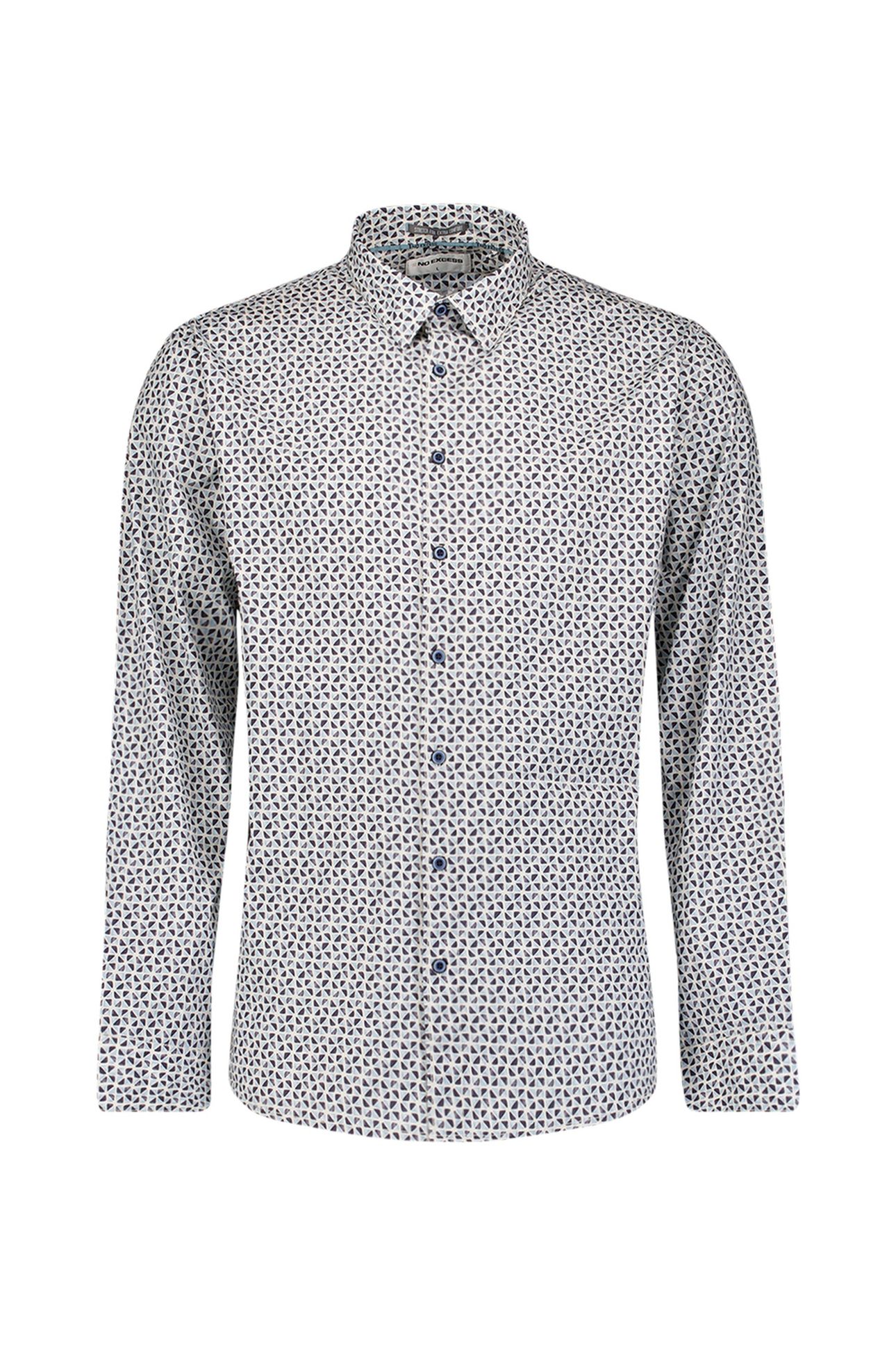 SHIRT STRETCH ALLOVER PRINTED DUSTY BLUE 5
