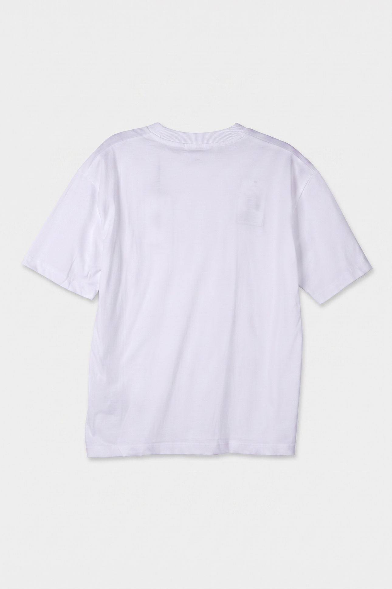 UNISEX LOGO EMBROIDERED SHORT SLEEVE T-SHIRT BRIGHT WHITE 3
