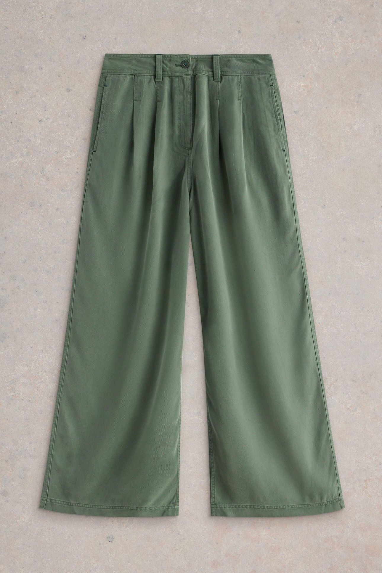 SASHA WIDE LEG TROUSER DUSTY GREEN 4