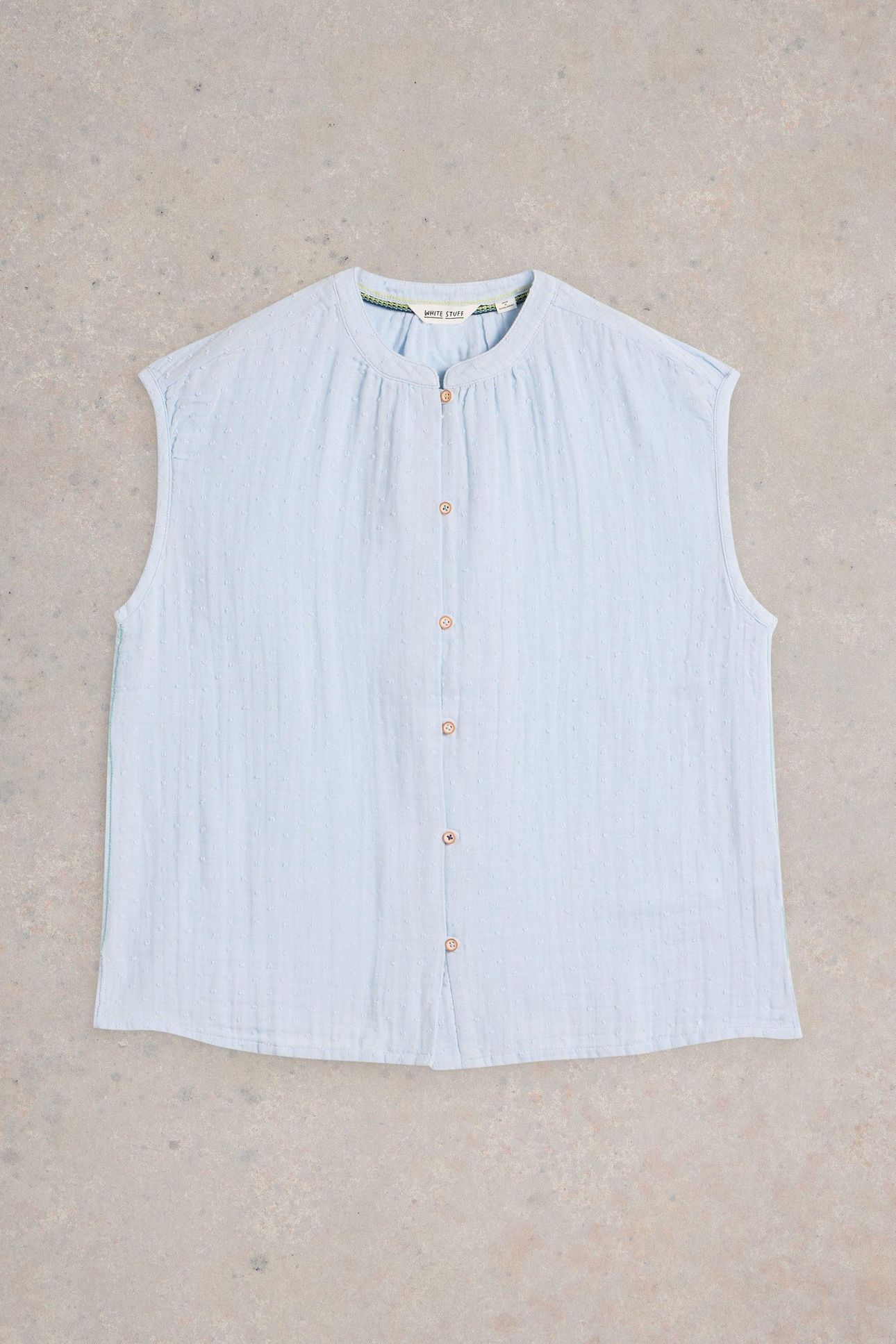 YASMIN DOUBLE CLOTH VEST LIGHT BLUE 5