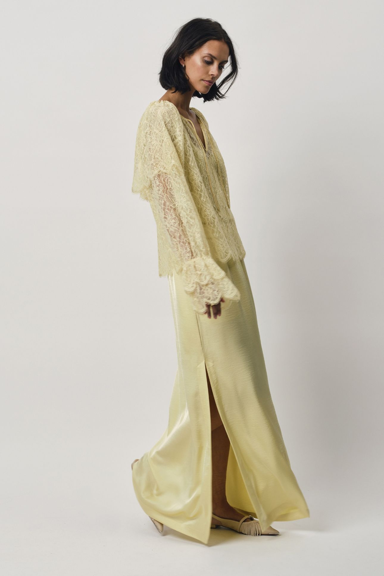 ZILAN BOHO DETAILED LACE TOP LIMONCELLO 3