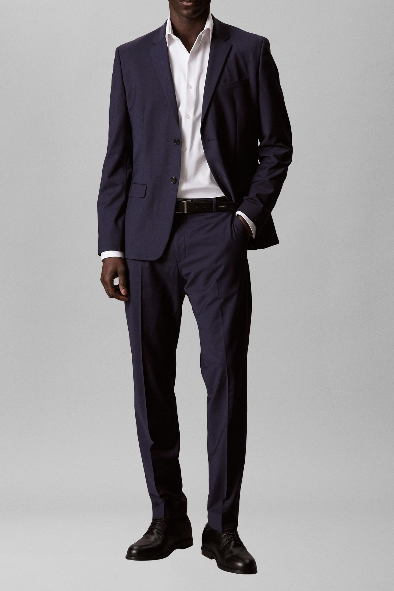 SLIM STRAIGHT COLLAR SHIRT WHITE 2