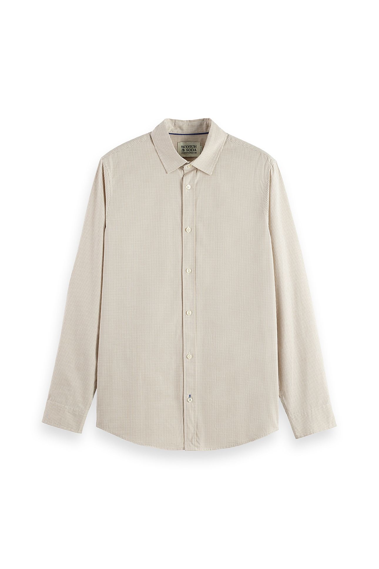 MICRO-CHECK POPLIN SHIRT PLAZA TAUPE MICRO CHECK 3