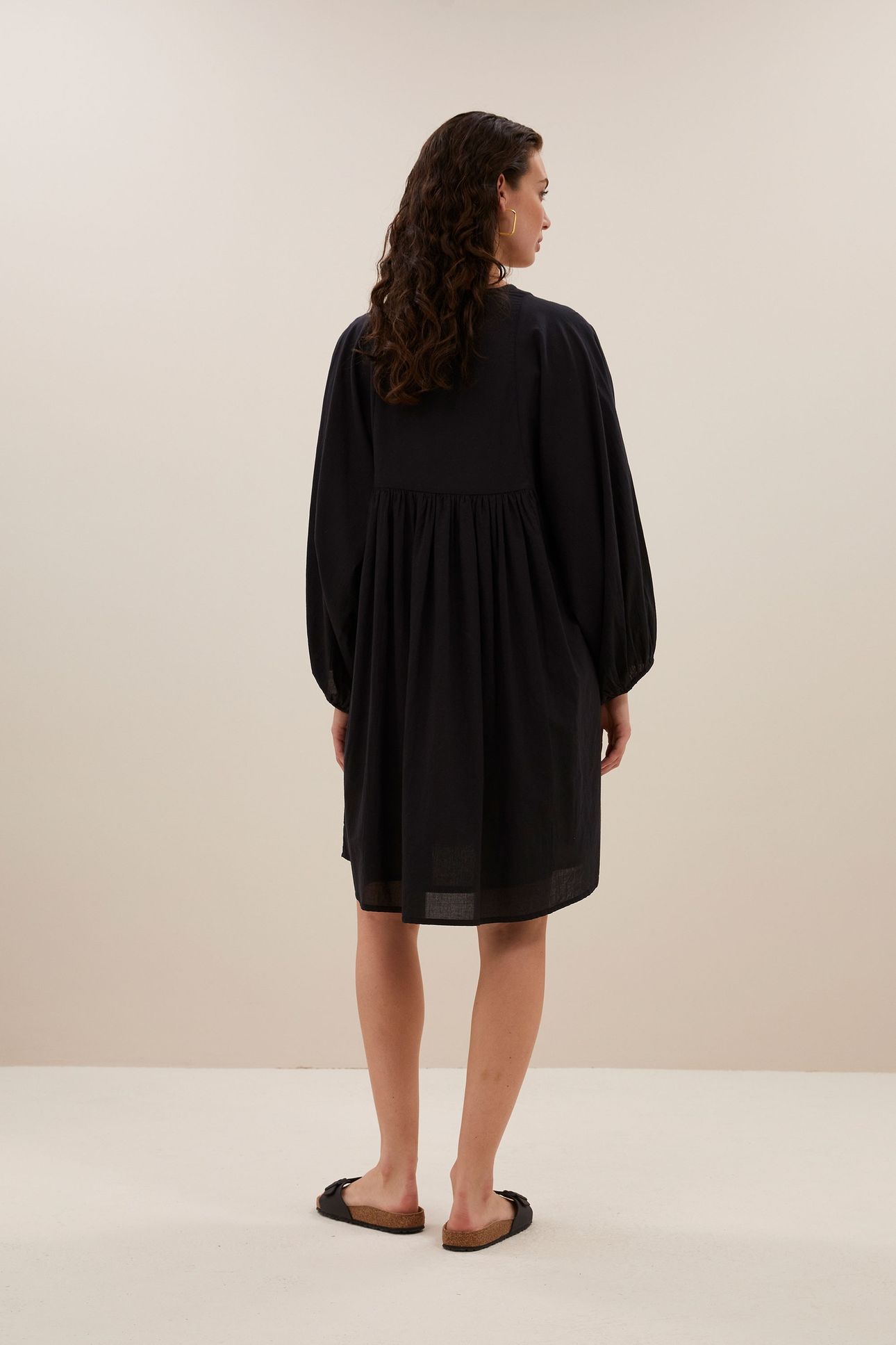 PHILOU CHAMBRIC DRESS JET BLACK 3