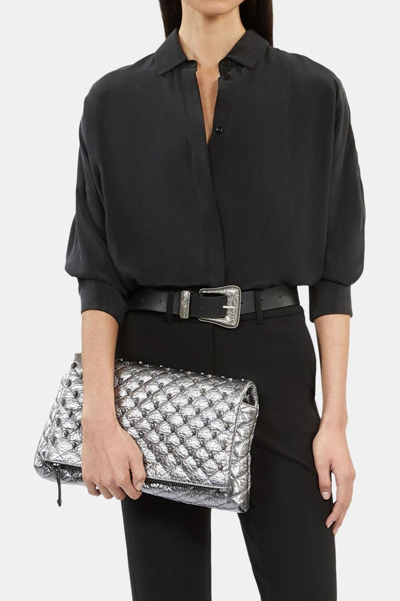 STRAIGHT-LEG TROUSERS WITH SIDE STRIPE DETAIL BLACK 2