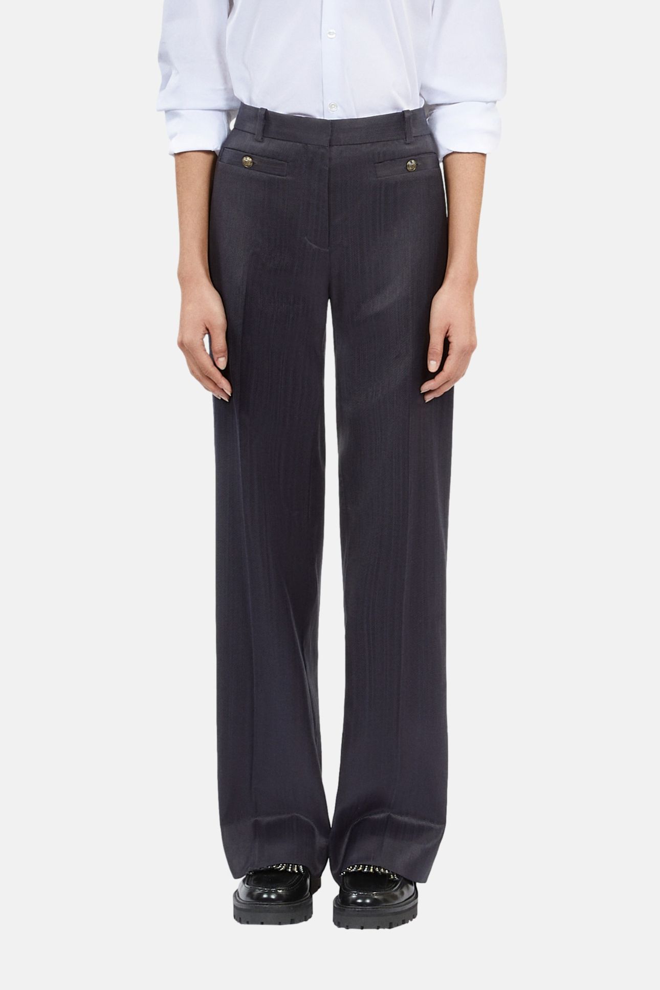 WIDE COSTUME TROUSERS NAVY 4