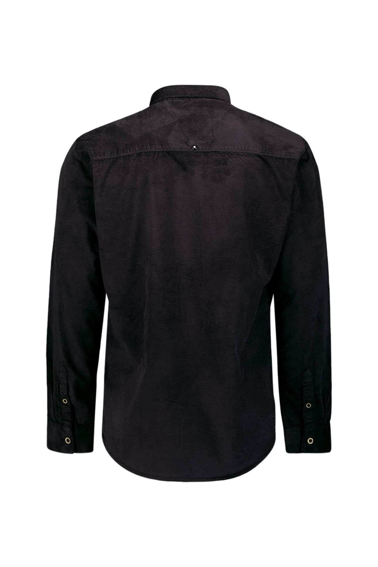 SHIRT SOLID FINE HERRINGBONE BLACK 6