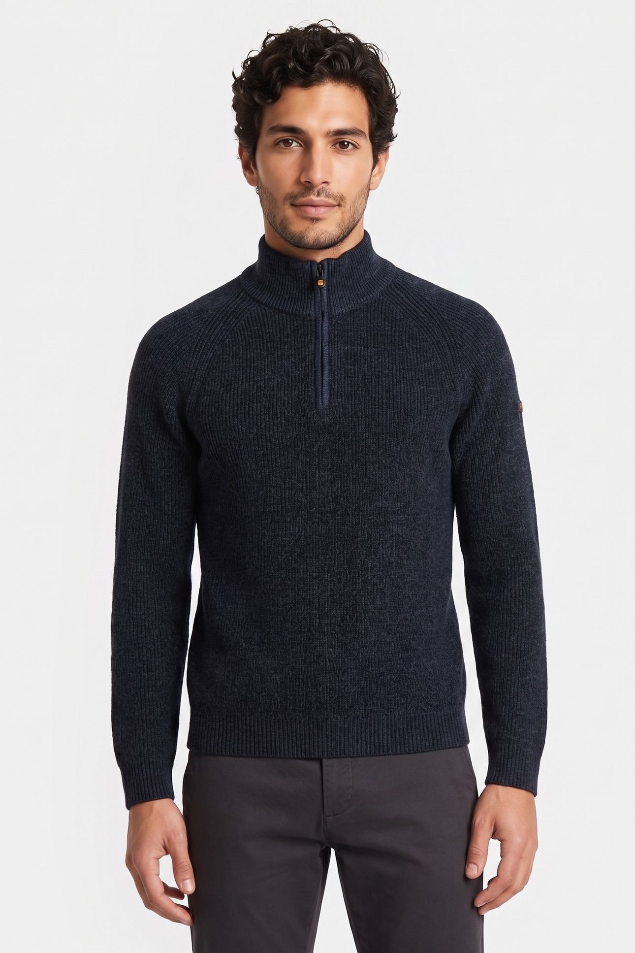 PULLOVER HALF ZIP 2 COLORED CHENILLE NIGHT 1