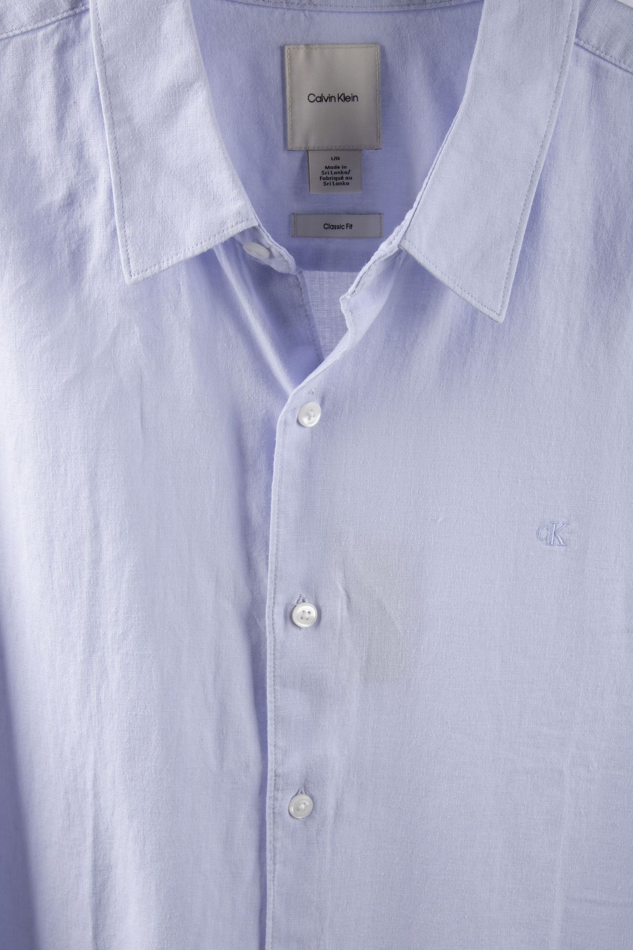 LS SOLID LINEN CLASSIC SHIRT HEAVENLY IRIS 4