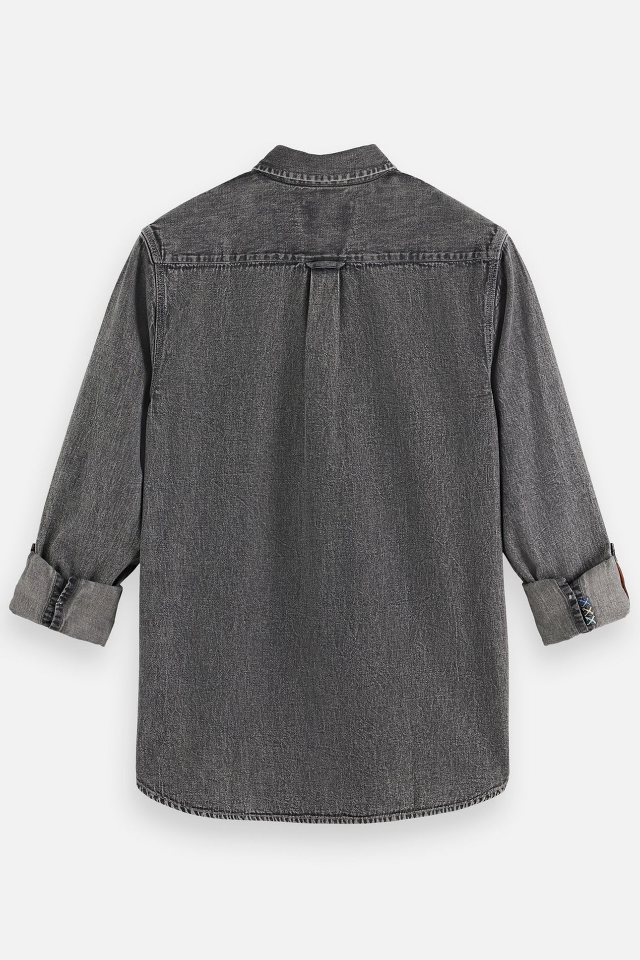 WASHED 1 POCKET BLACK DENIM SHIRT BLACK SPARK 5