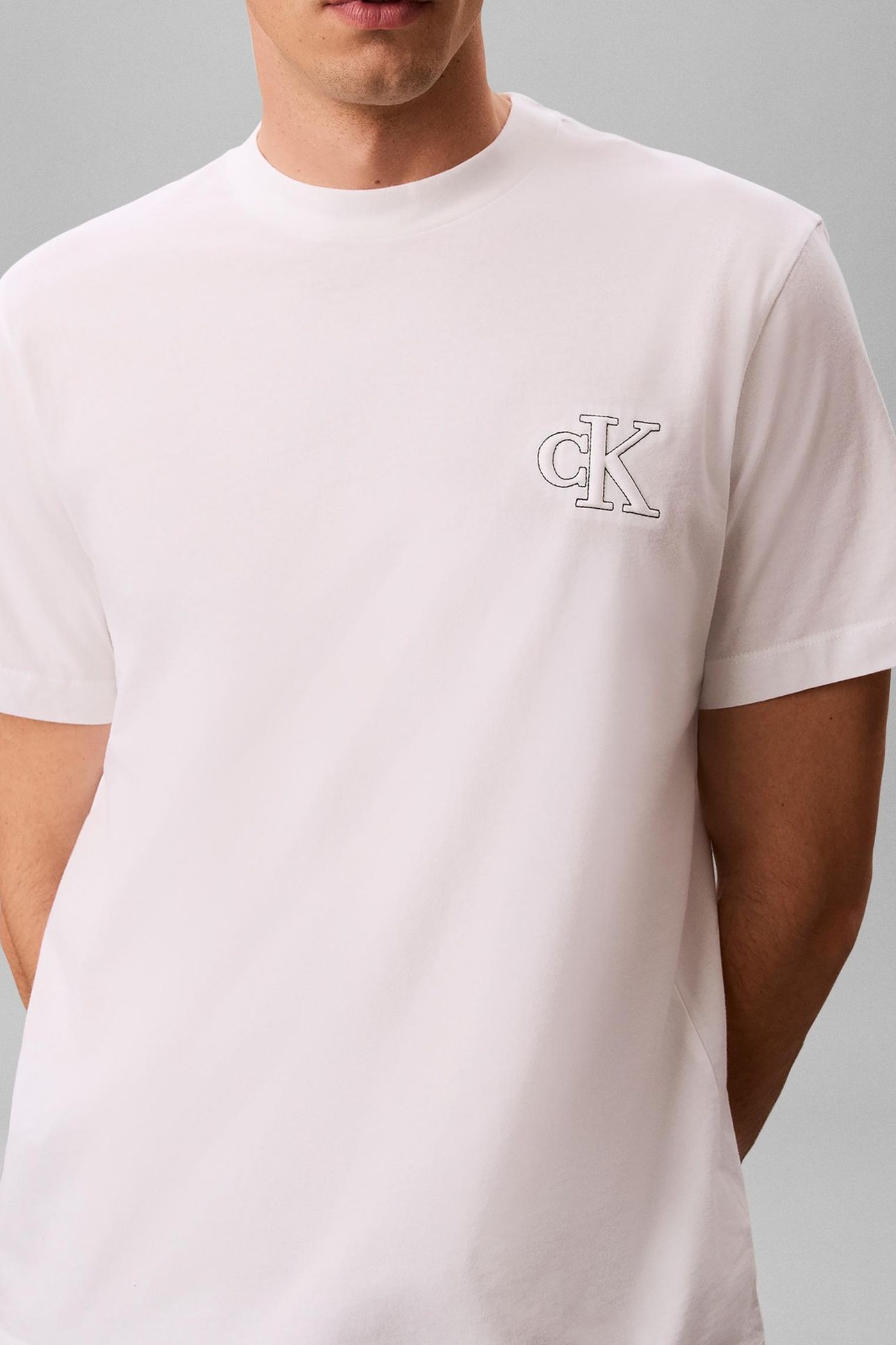 SS 30S JERSEY EASY MONOGRAM TEE BRIGHT WHITE 3