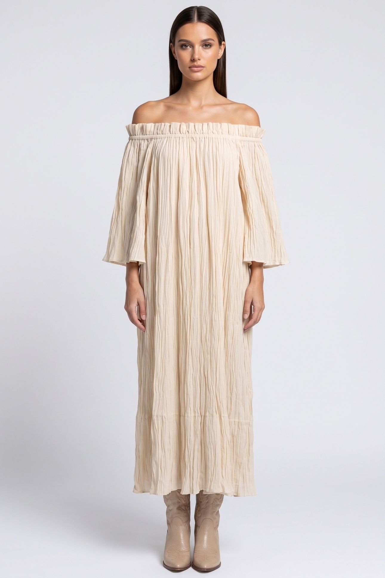 GIORDI DRESS BEIGE 1