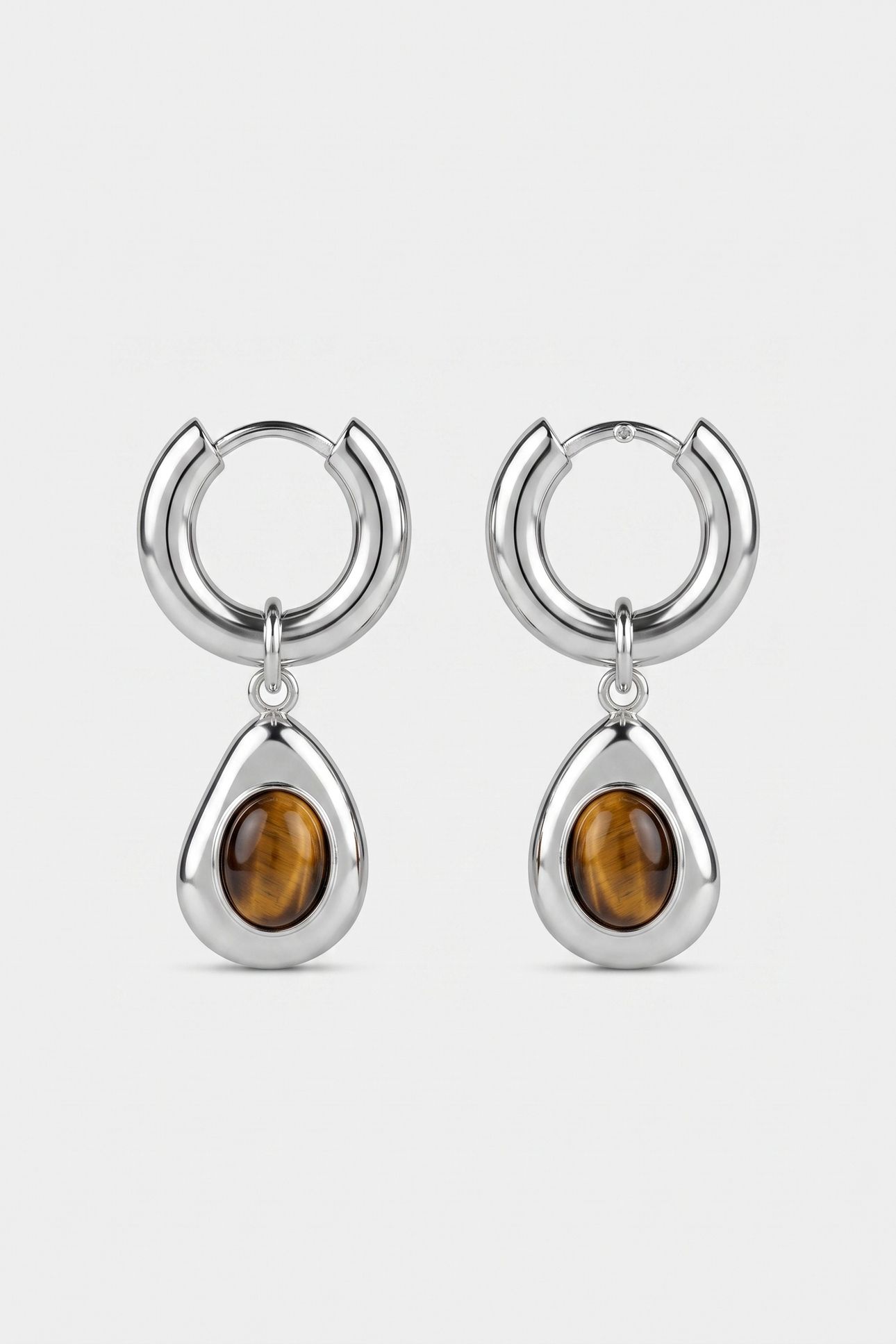 TIGER'S EYE OHRRINGE SILVER 3