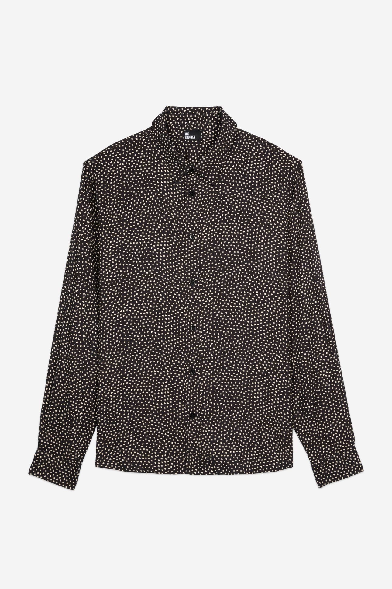 LONG-SLEEVED SHIRT W CLASSIC COLLAR BLACK WHITE 3