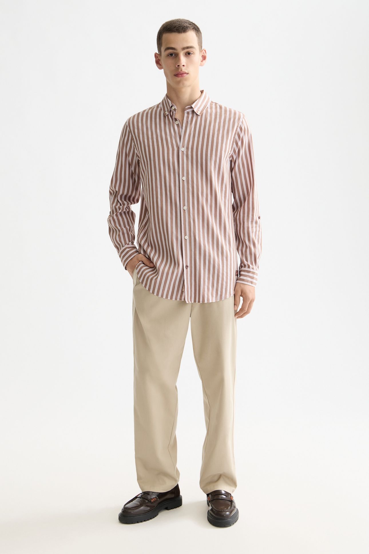 YARN-DYED STRIPE SHIRT SOFT SILT STRIPE 2