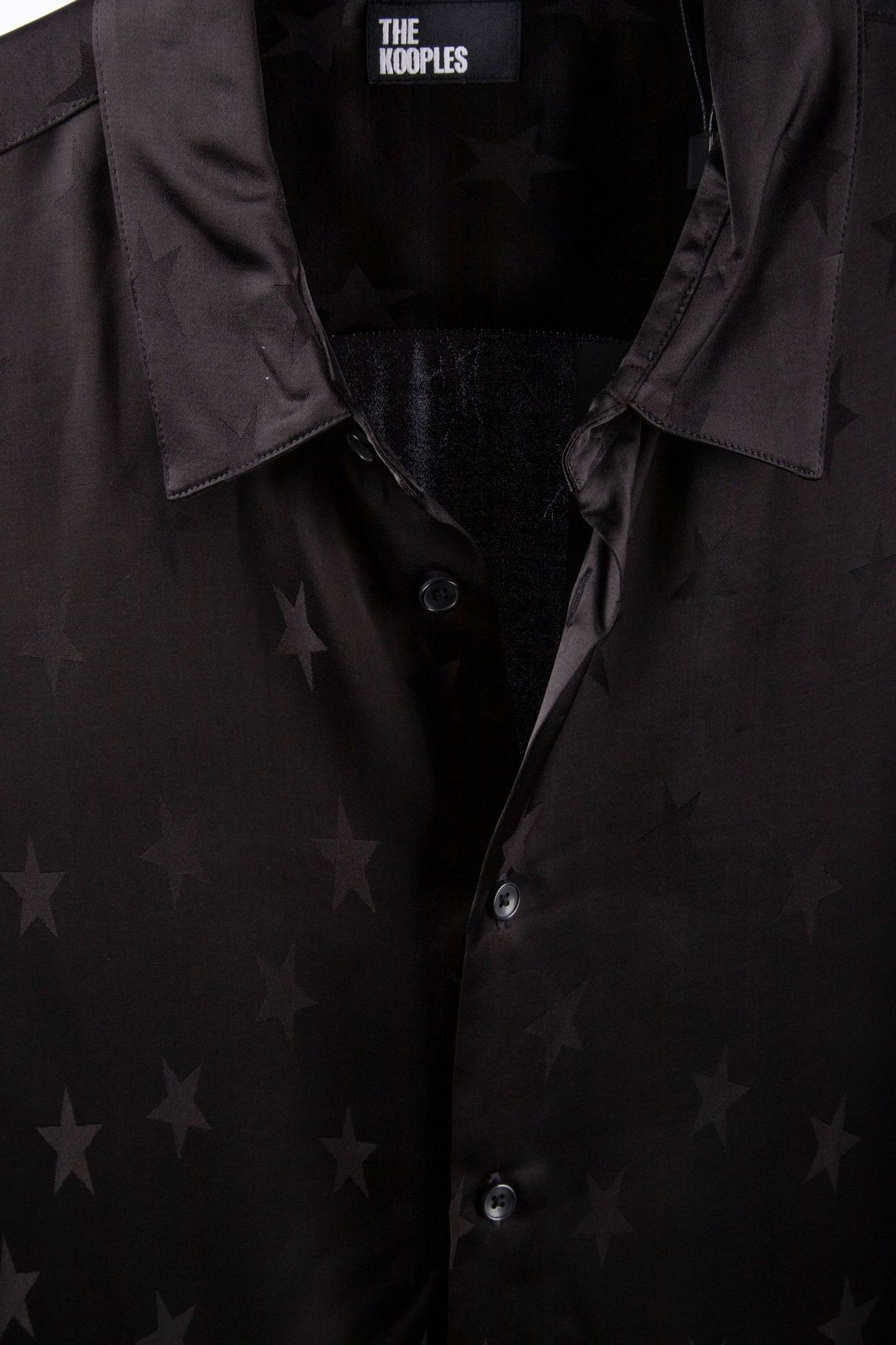 STAR JACQUARD LONG SLEEVE SHIRT BLACK 4