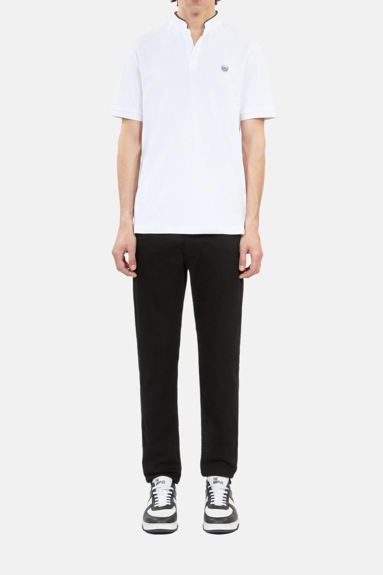 SHORT-SLEEVED POLO SHIRT WITH EMBROIDERED CREST WHITE 2