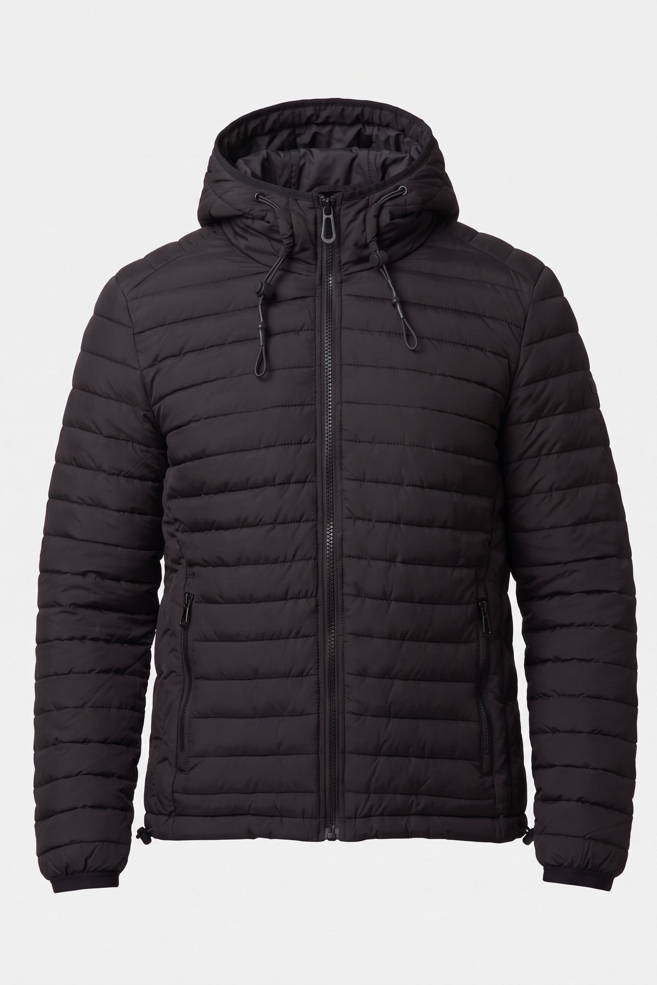 JACKET HOODED SHORT FIT PADDED BLACK 3