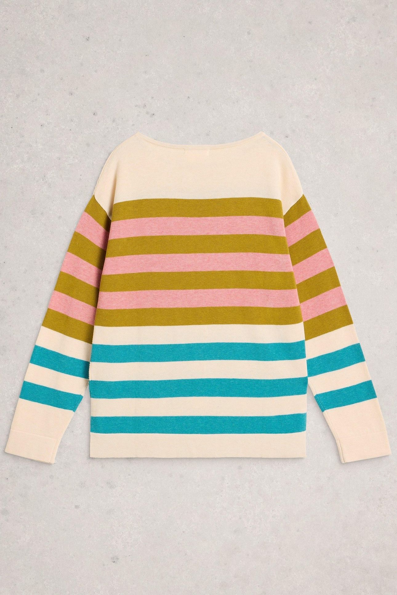 OPHIA STRIPE JUMPER IVORY MULTI 2