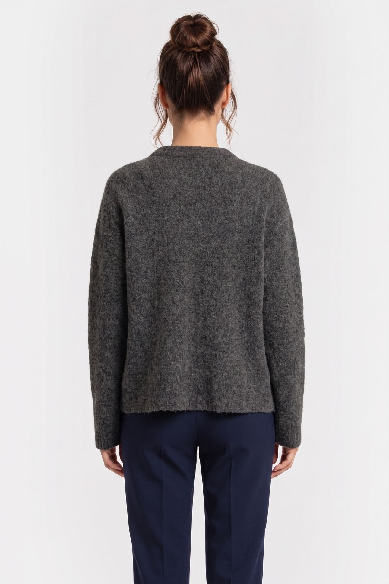 CLOTHILDE BOW SWEATER GREY 2