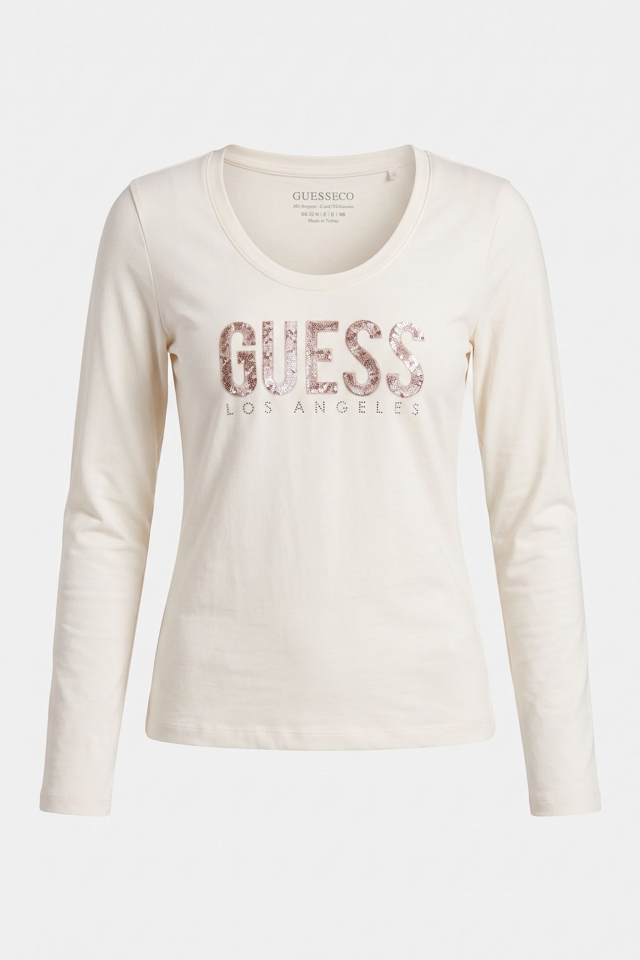 GUESS ECO LS CN PYTHON LOGO TE CREAM WHITE 3