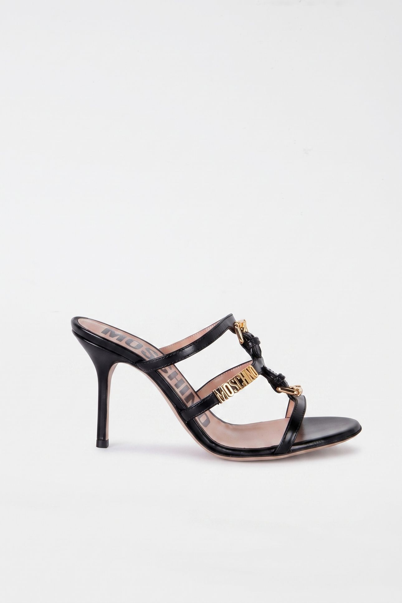 GOATSKIN MULES BLACK 1