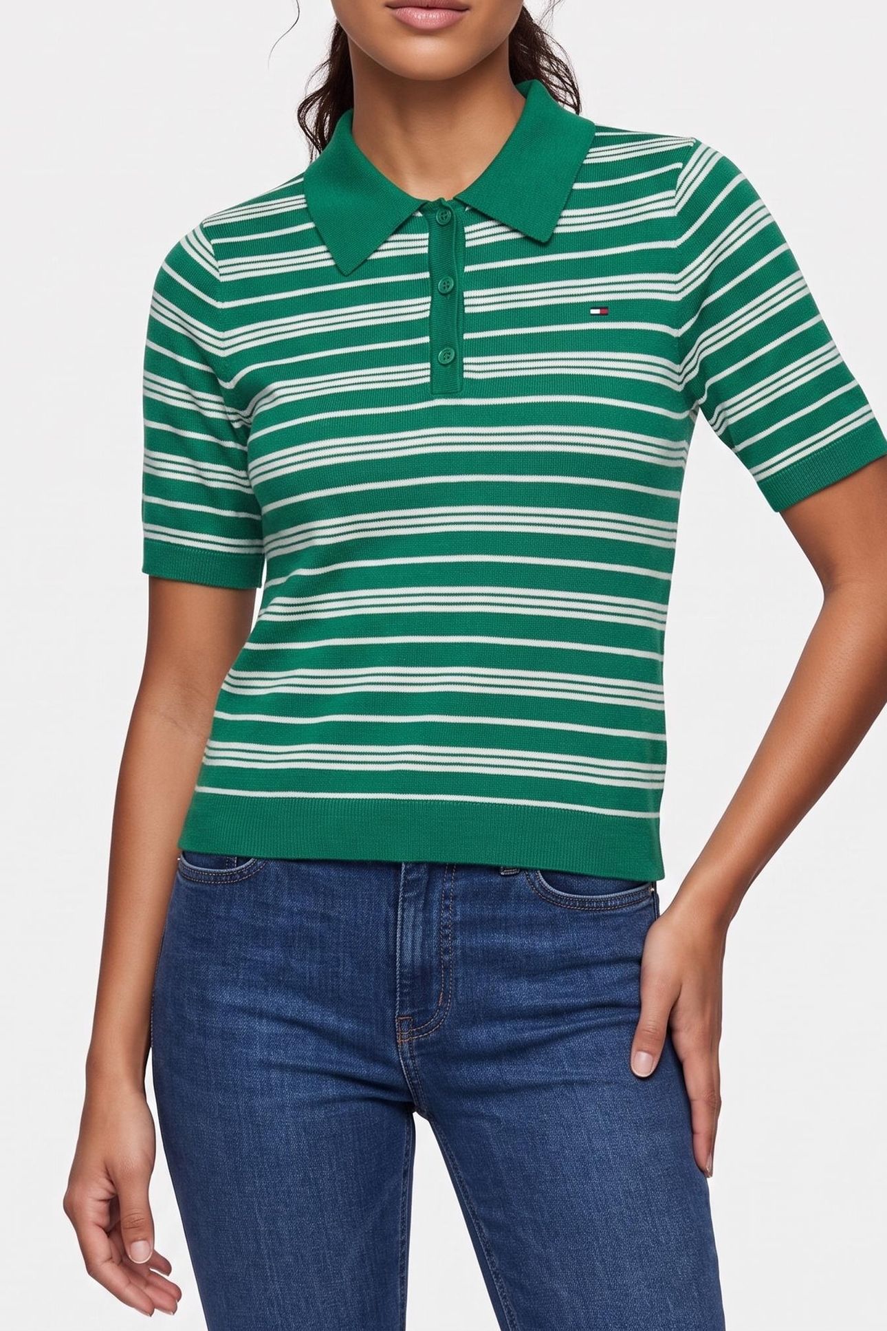 MERINO SILK S/S POLO NOUV GREEN/CALICO MULTI STP 1