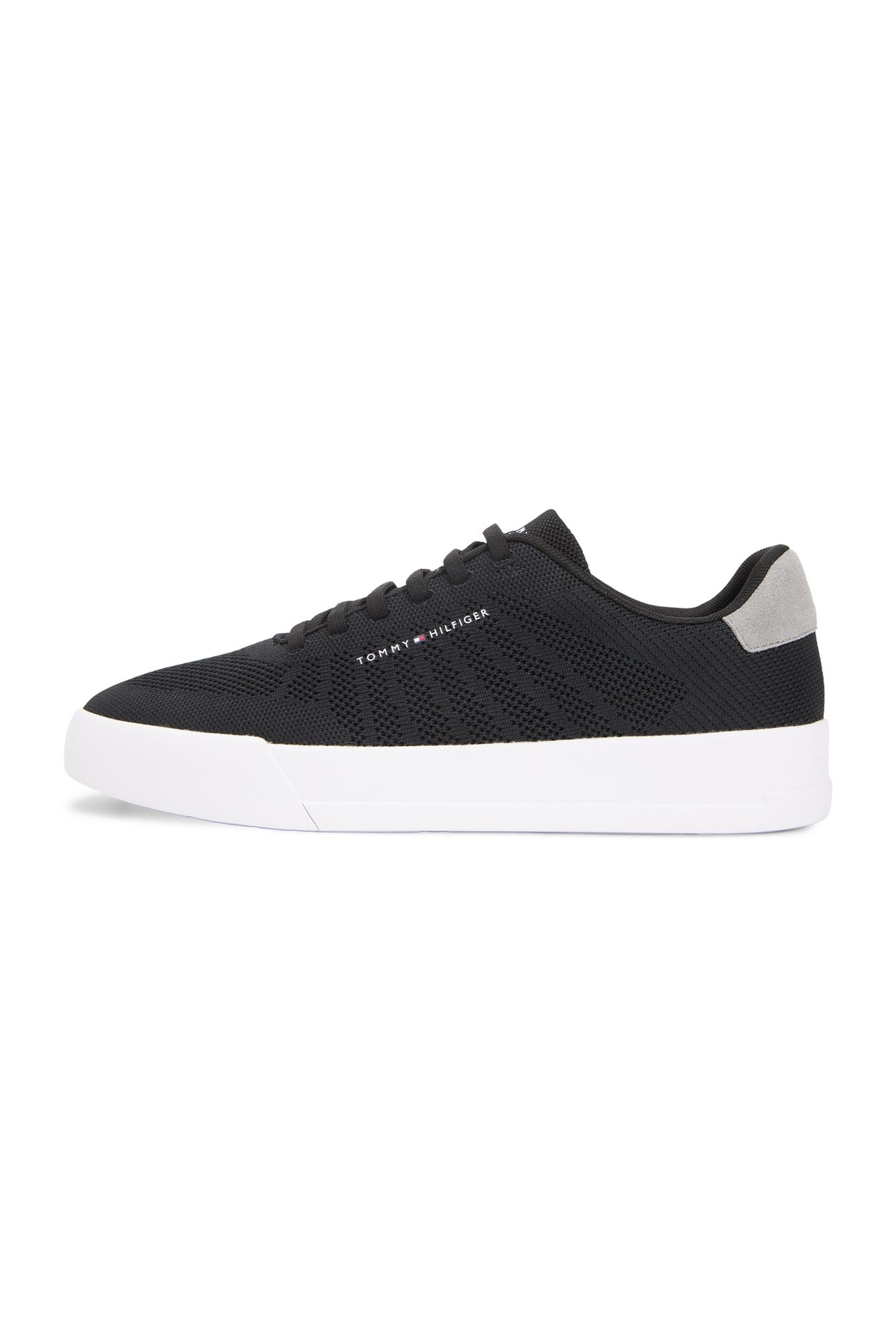 LOGO KNIT COURT TRAINERS BLACK 2