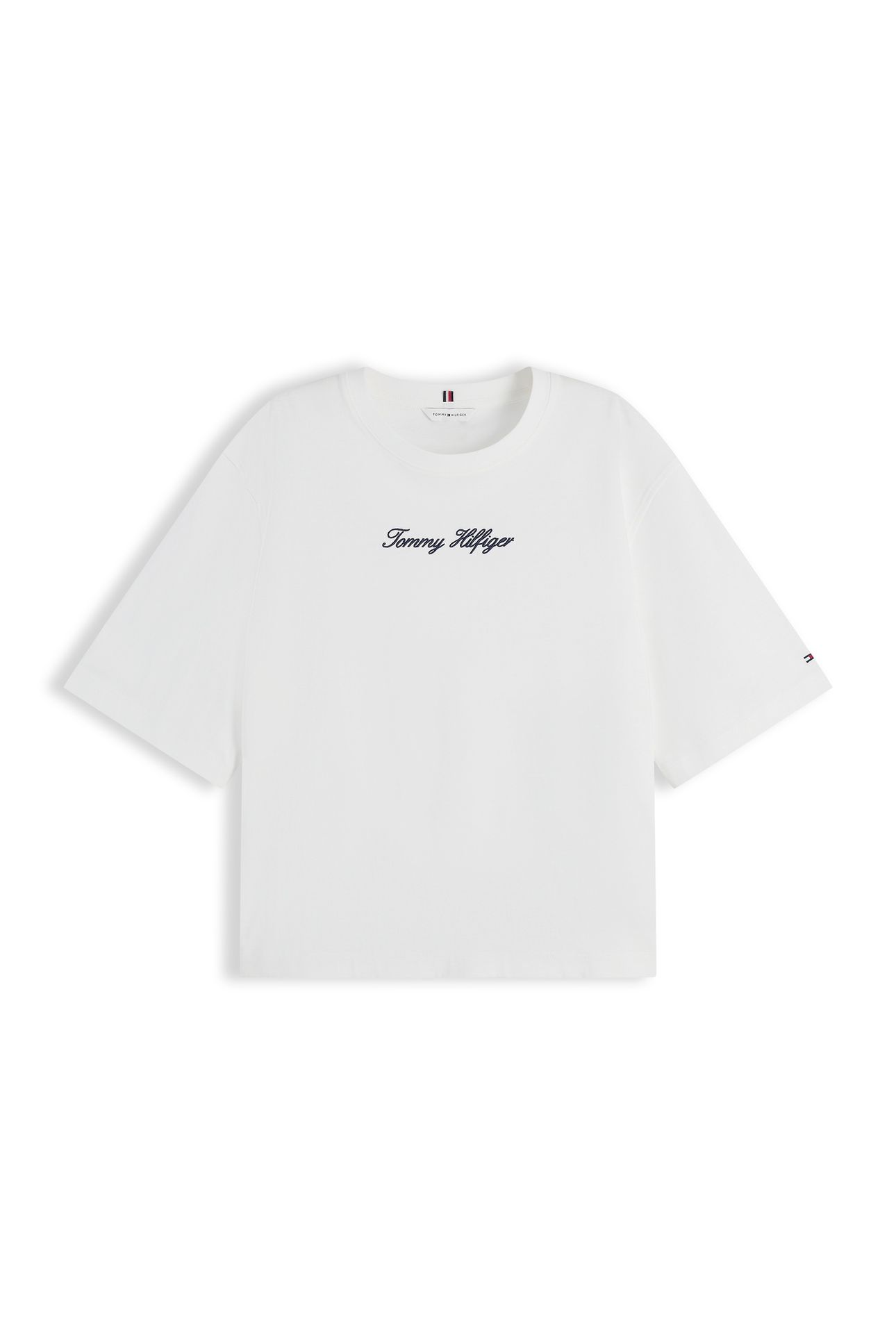 LOGO EMBROIDERY RELAXED CREW NECK T-SHIRT ECRU 4
