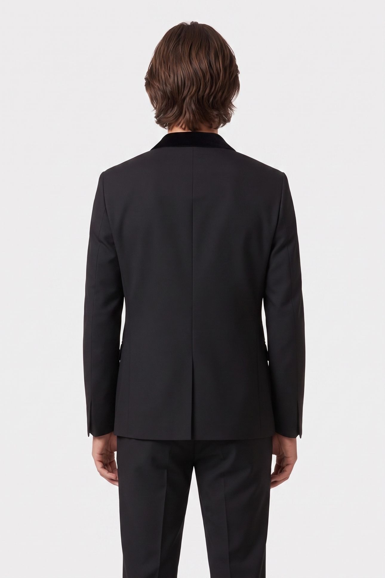 STRAIGHT-CUT JACKET WITH 3 BUTTONS & 3 POCKETS BLACK 3